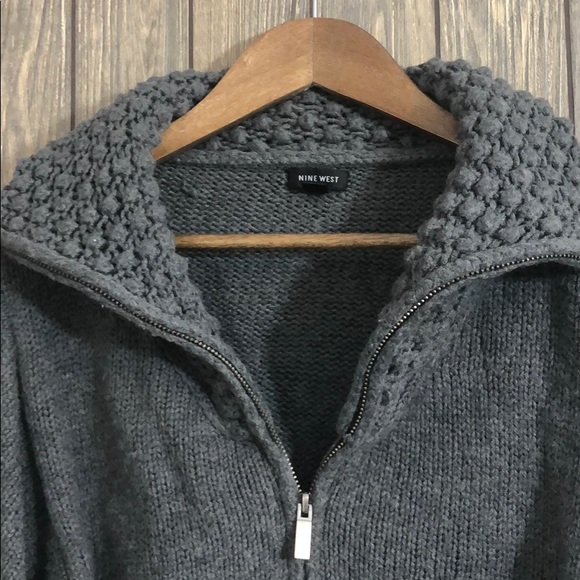 Nine West Cropped Full Zip Sweater - Picture 2 of 6